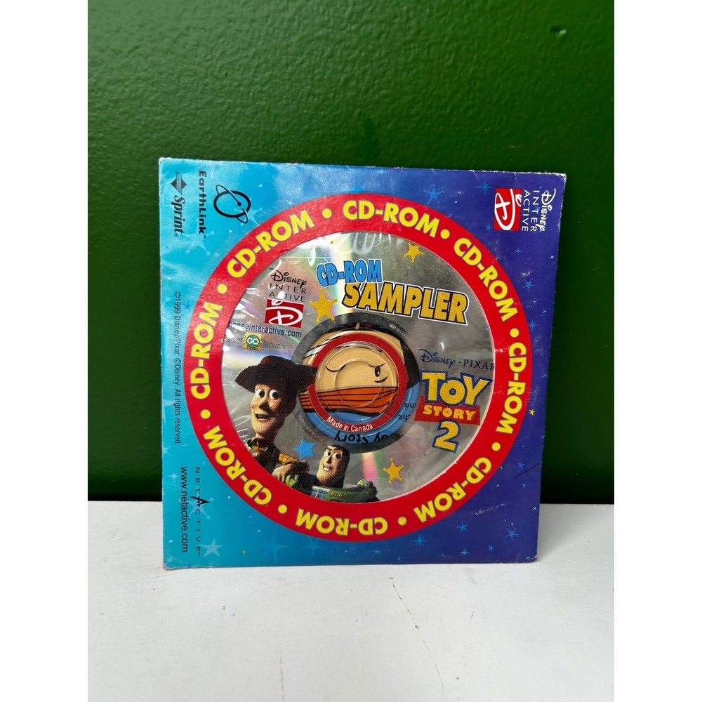 Vintage 1999 Disney Pixar ToyStory 2 CD-ROM Sampler PC Mac Promo Disc Woody Buzz - Picture 1 of 5